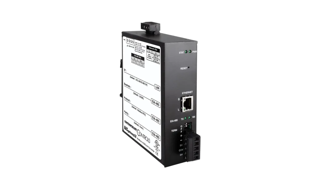 New BASgatewaySX Modbus to BACnet Gateway with SSL via Contemporary Controls Ltd 